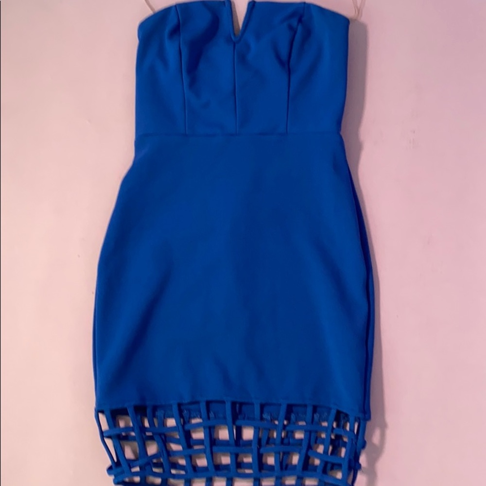 Blue Caged Dress—Charlotte Russe